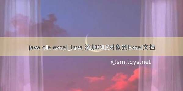 java ole excel_Java 添加OLE对象到Excel文档