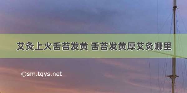 艾灸上火舌苔发黄 舌苔发黄厚艾灸哪里