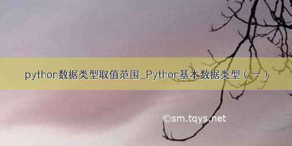 python数据类型取值范围_Python基本数据类型（一）