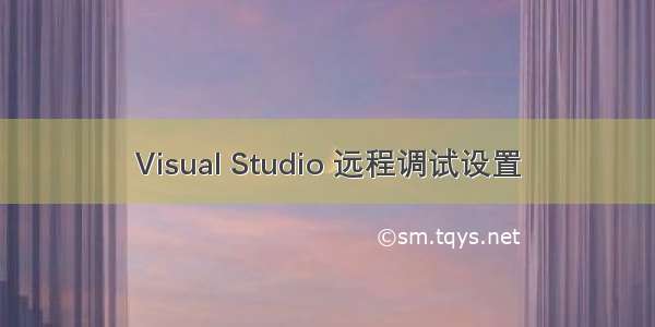 Visual Studio 远程调试设置