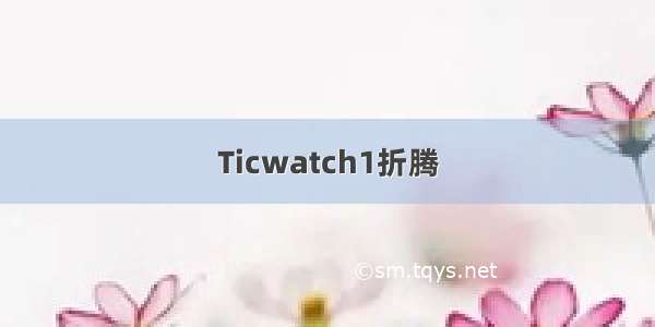 Ticwatch1折腾