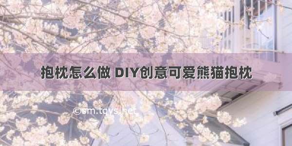 抱枕怎么做 DIY创意可爱熊猫抱枕