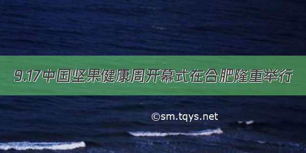 9.17中国坚果健康周开幕式在合肥隆重举行