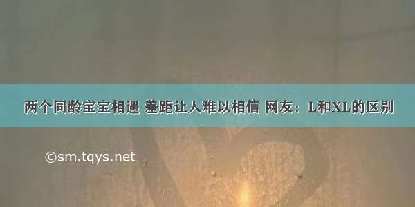 两个同龄宝宝相遇 差距让人难以相信 网友：L和XL的区别