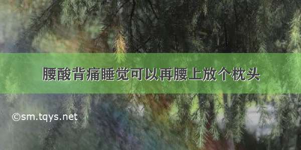 腰酸背痛睡觉可以再腰上放个枕头