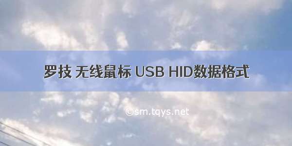 罗技 无线鼠标 USB HID数据格式