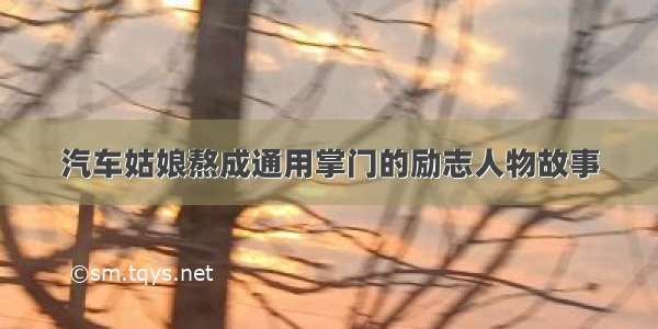 汽车姑娘熬成通用掌门的励志人物故事