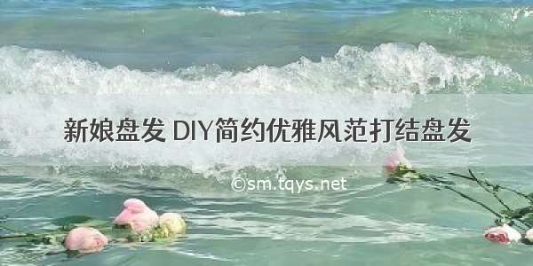 新娘盘发 DIY简约优雅风范打结盘发