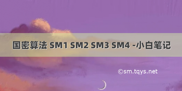 国密算法 SM1 SM2 SM3 SM4 -小白笔记