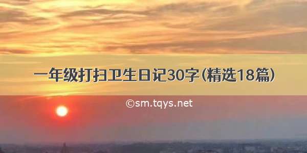 一年级打扫卫生日记30字(精选18篇)