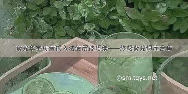 紫光华宇拼音输入法使用技巧续——终极紫光词库合集