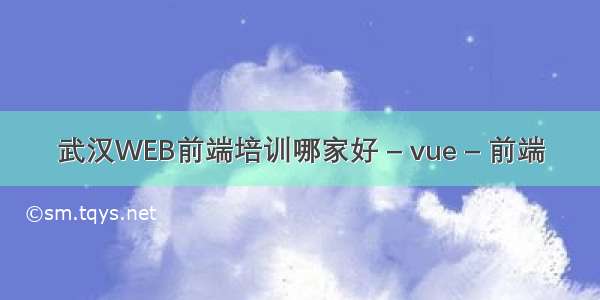 武汉WEB前端培训哪家好 – vue – 前端