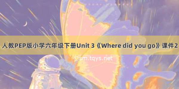 人教PEP版小学六年级下册Unit 3《Where did you go》课件2