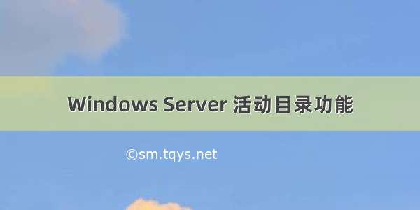 Windows Server 活动目录功能