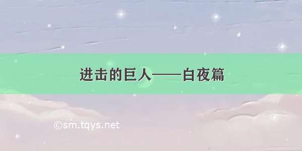 进击的巨人——白夜篇