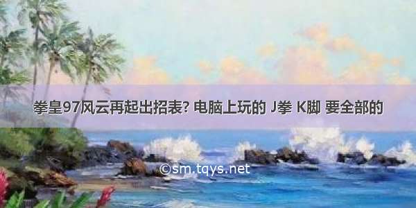 拳皇97风云再起出招表? 电脑上玩的 J拳 K脚 要全部的