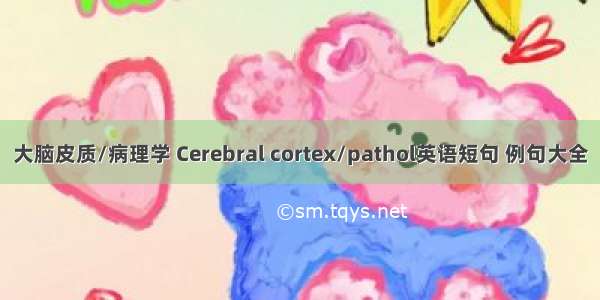 大脑皮质/病理学 Cerebral cortex/pathol英语短句 例句大全