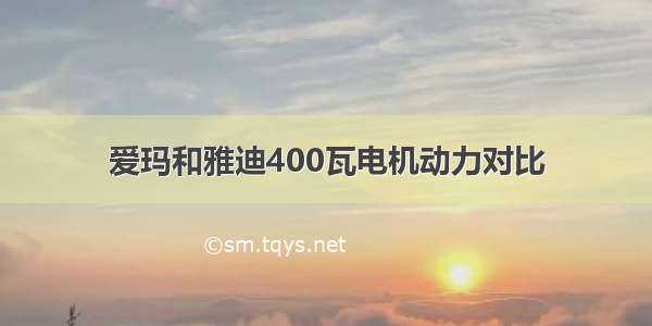 爱玛和雅迪400瓦电机动力对比