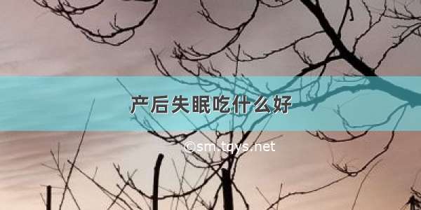 产后失眠吃什么好