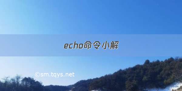 echo命令小解