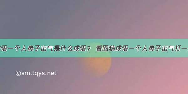 疯狂猜成语一个人鼻子出气是什么成语？ 看图猜成语一个人鼻子出气打一成语答案