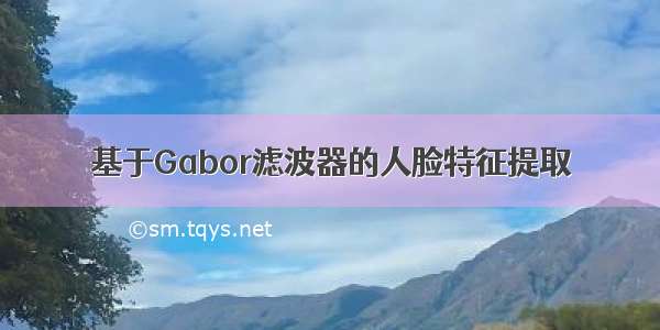 基于Gabor滤波器的人脸特征提取