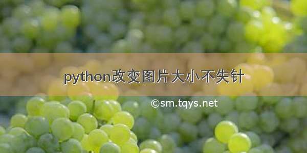 python改变图片大小不失针