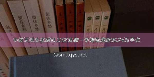 中新天津生态城11.33亿挂牌一宅地总建面16.74万平米