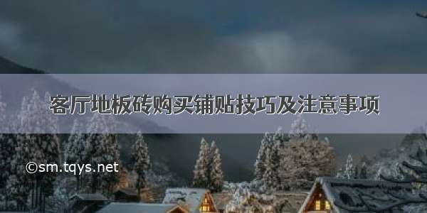 客厅地板砖购买铺贴技巧及注意事项