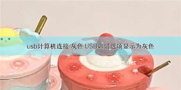 usb计算机连接 灰色 USB调试选项显示为灰色