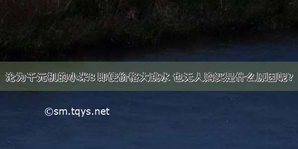 沦为千元机的小米8 即使价格大跳水 也无人购买是什么原因呢？