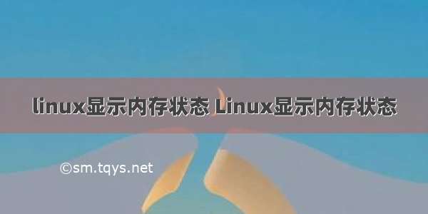 linux显示内存状态 Linux显示内存状态
