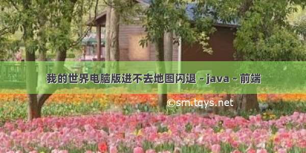 我的世界电脑版进不去地图闪退 – java – 前端