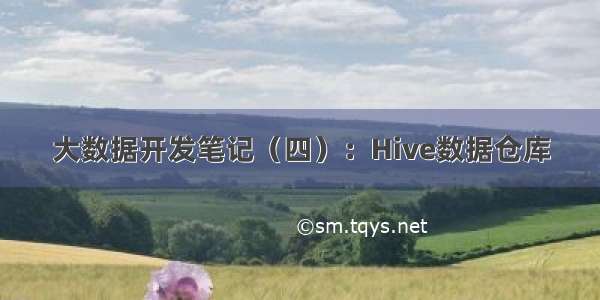 大数据开发笔记（四）：Hive数据仓库