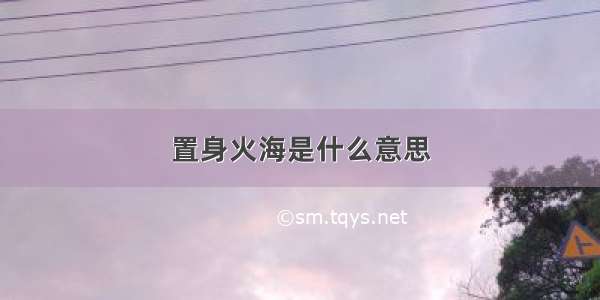 置身火海是什么意思