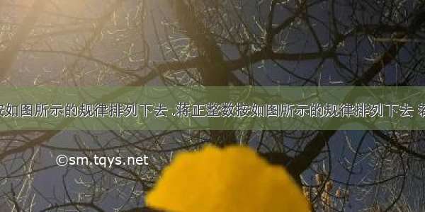 蒋正整数按如图所示的规律排列下去 .蒋正整数按如图所示的规律排列下去 若有序数对(