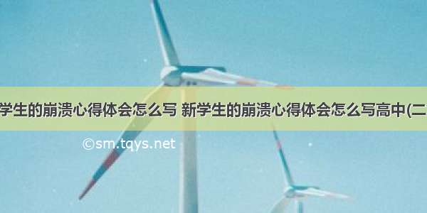 新学生的崩溃心得体会怎么写 新学生的崩溃心得体会怎么写高中(二篇)