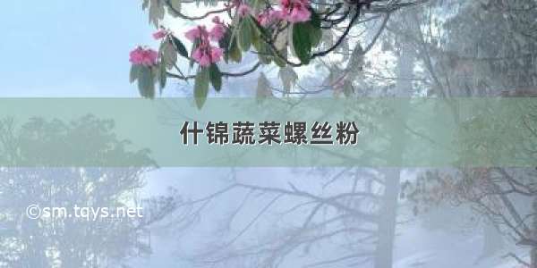 什锦蔬菜螺丝粉