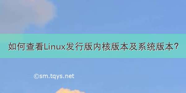 如何查看Linux发行版内核版本及系统版本？