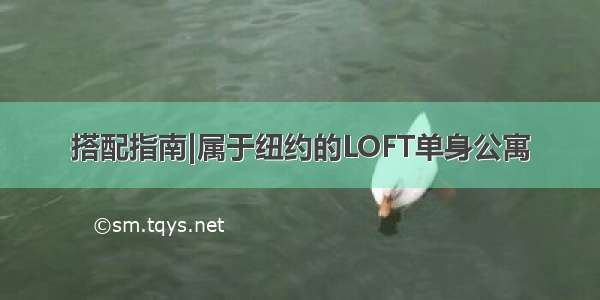 搭配指南|属于纽约的LOFT单身公寓