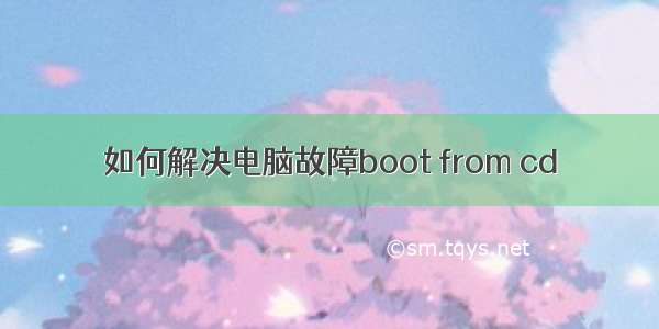 如何解决电脑故障boot from cd