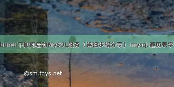 Ubuntu下如何启动MySQL服务（详细步骤分享） mysql 遍历表字段