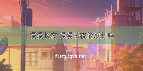 漫漫长夜 漫漫长夜能联机吗