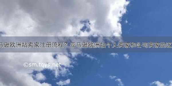 亚马逊欧洲站卖家注册流程？亚马逊欧洲站个人卖家和公司卖家的区别？