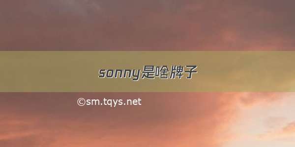 sonny是啥牌子