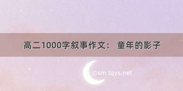 高二1000字叙事作文： 童年的影子