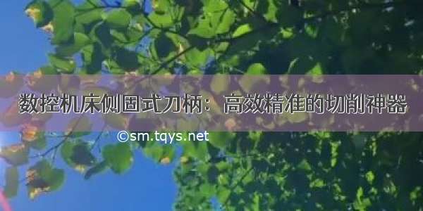 数控机床侧固式刀柄：高效精准的切削神器