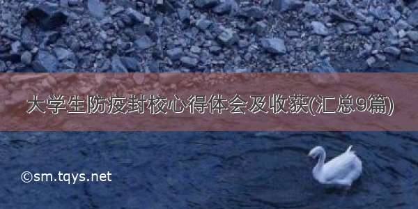 大学生防疫封校心得体会及收获(汇总9篇)