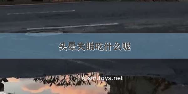 头晕失眠吃什么呢