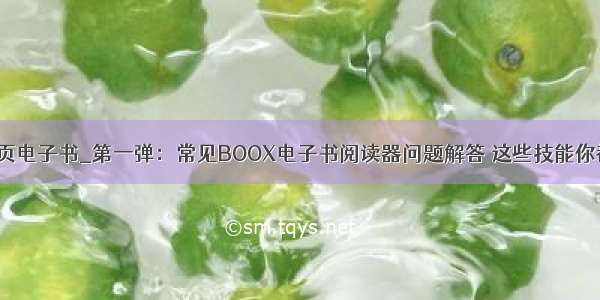 pdf做成翻页电子书_第一弹：常见BOOX电子书阅读器问题解答 这些技能你都会吗？...